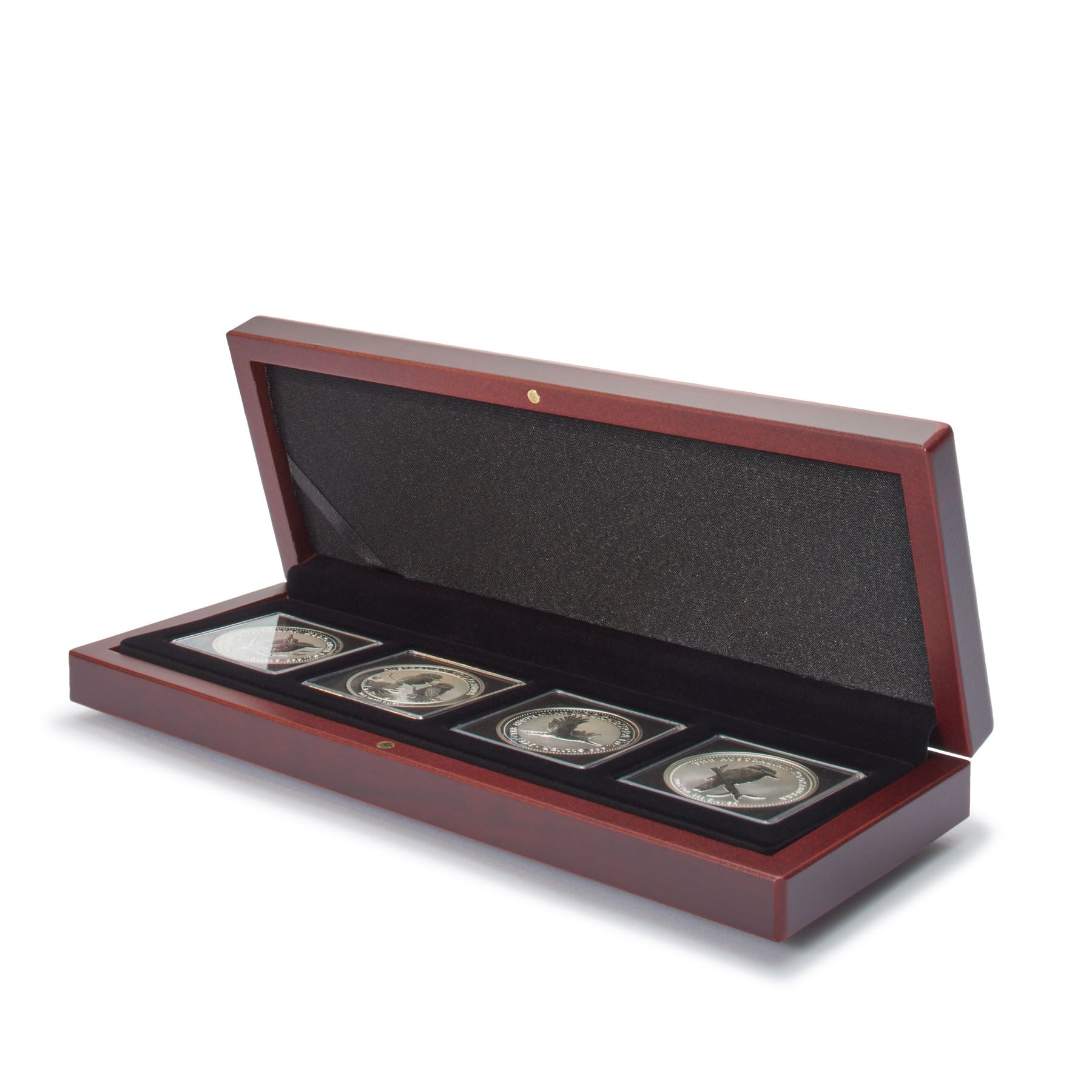 VOLTERRA Small Coin Box | Box for Presenting Coins in Square or Slab Capsules | 1 to 6 Compartments