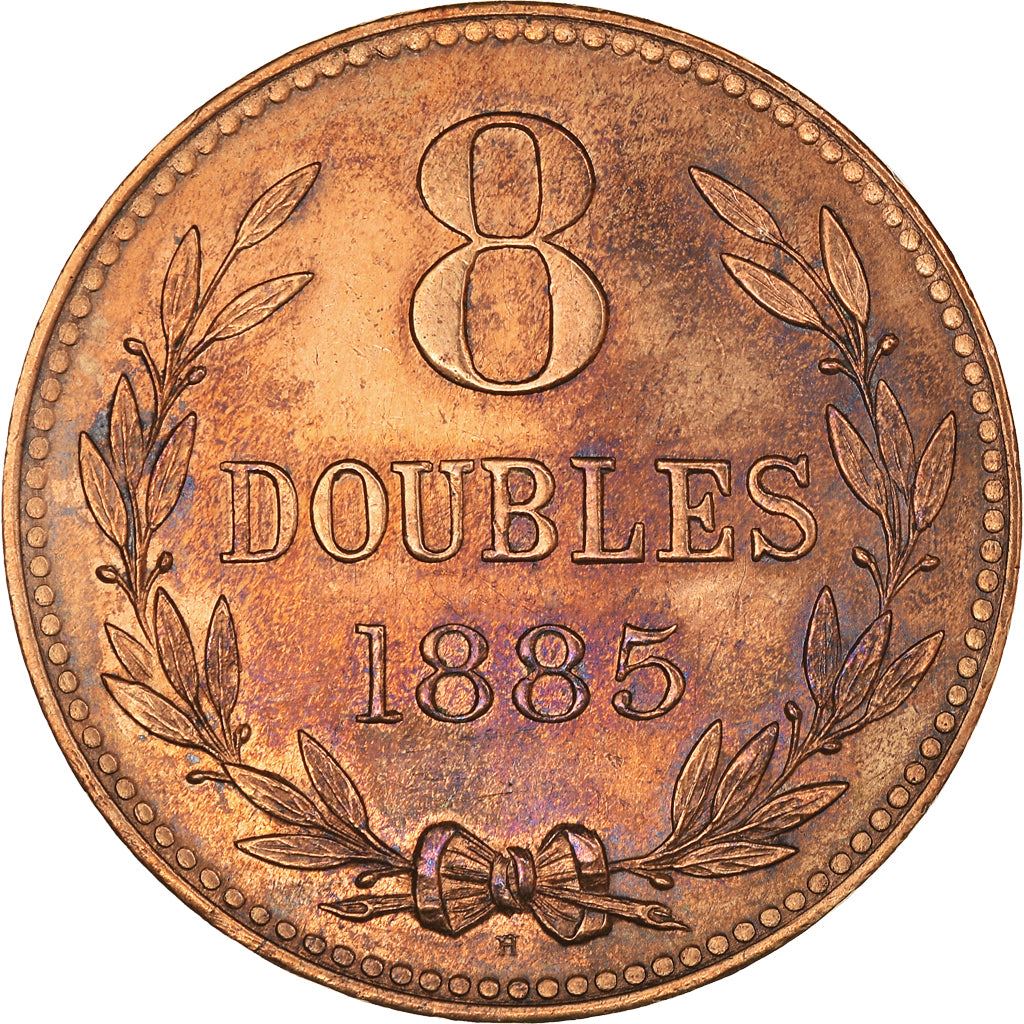 Guernsey 8 Doubles Coin | KM7 | 1864 - 1911