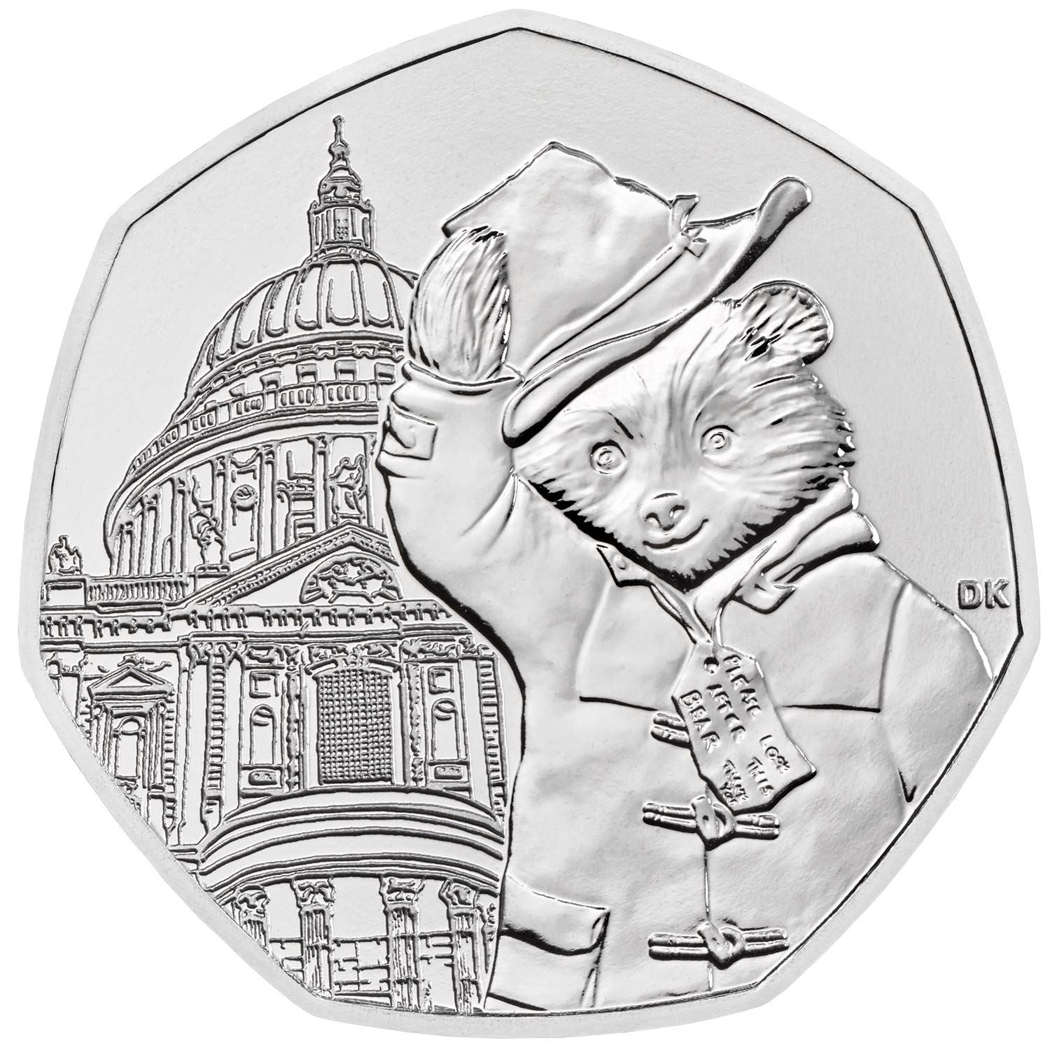 United Kingdom | British 50 Pence Coin | Queen Elizabeth II | Paddington Bear | St Pauls Cathedral | 2019