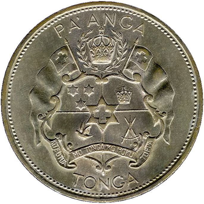 Tonga | 1 Pa'Anga Coin | Queen Tupou III | Star | Km:11 | 1967