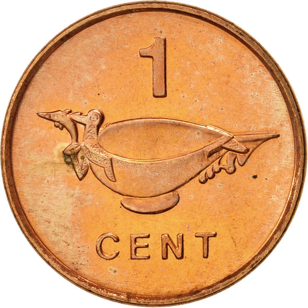 Salomonøerne | 1 Cent Mønt | Elizabeth II | Madskål | Km:24 | 1987 - 2010