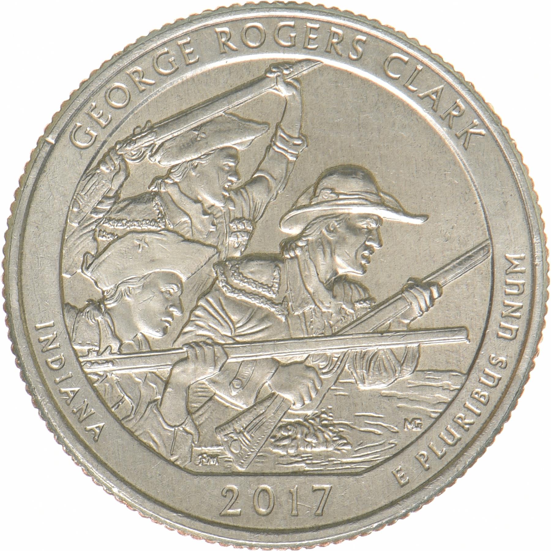 United States | 1/4 Dollar Coin | George Rogers Clark | KM:657 | 2017
