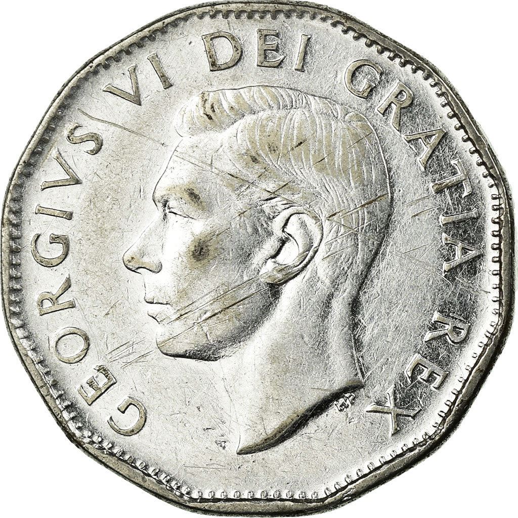Canada | 5 Cents Coin | Chromium plated steel | steel | KM:42a | 1951-1952