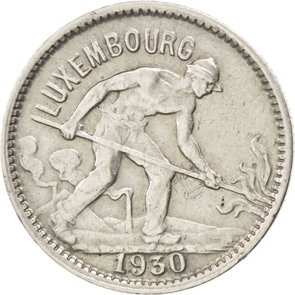 Luxembourg | 50 Centimes Coin | Helmeted man | Km:43 | 1930