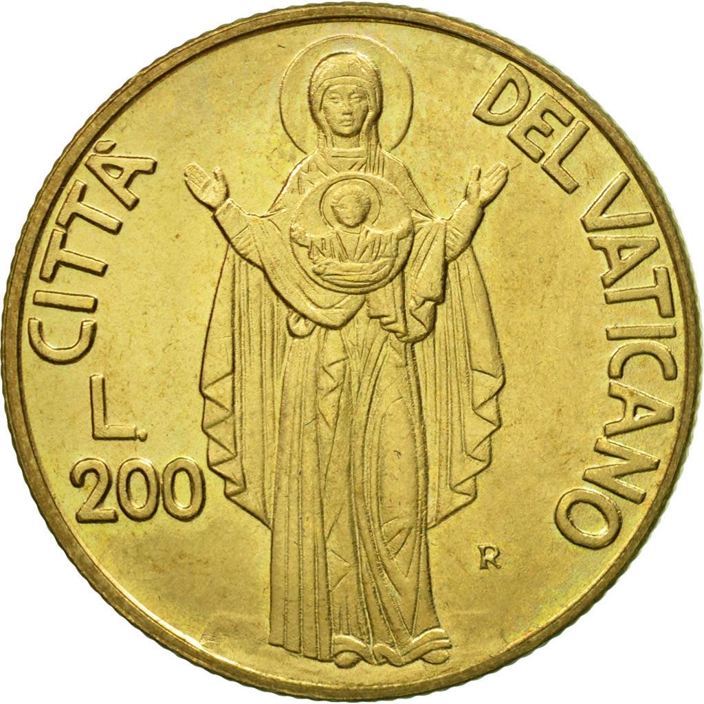 Vatikanstaten | 200 Lire-mønt | Johannes Paul II | Km:224 | 1990