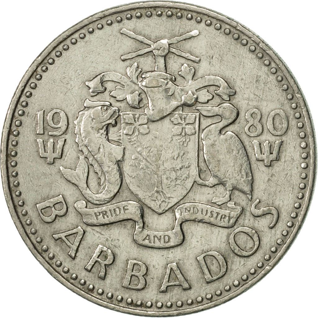 Barbados | 25 Cents Coin | Windmill | Km:13 | 1973 - 2006