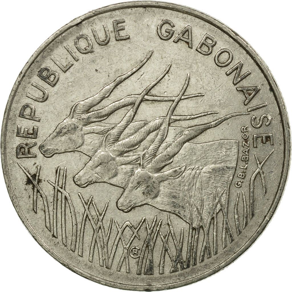 Gabon | 100 Francs Coin | Giant Eland | Km:13 | 1975 - 1985