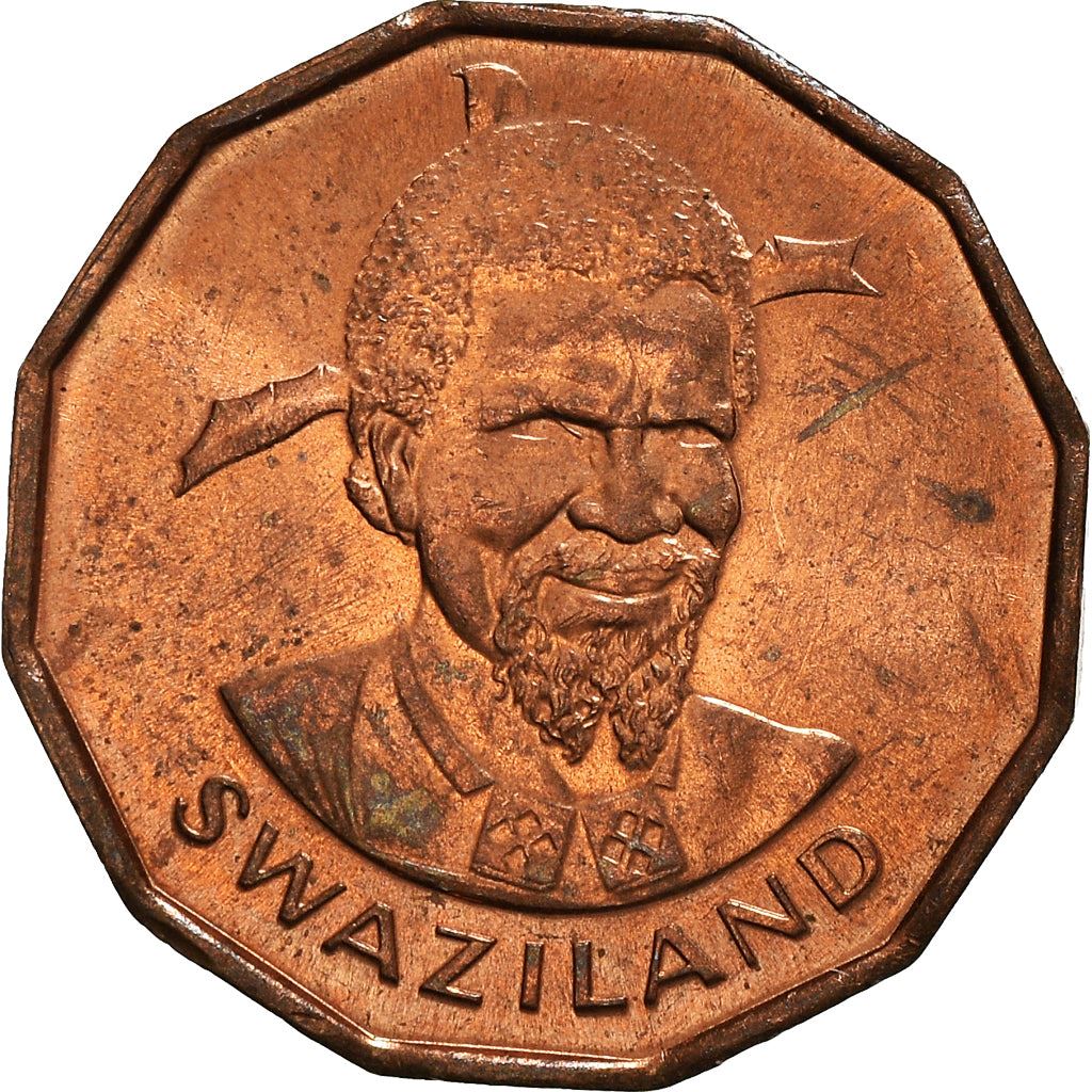 Eswatini | 1 Cent Coin | King Sobhuza II | Pineapple | KM7 | 1974 - 1983