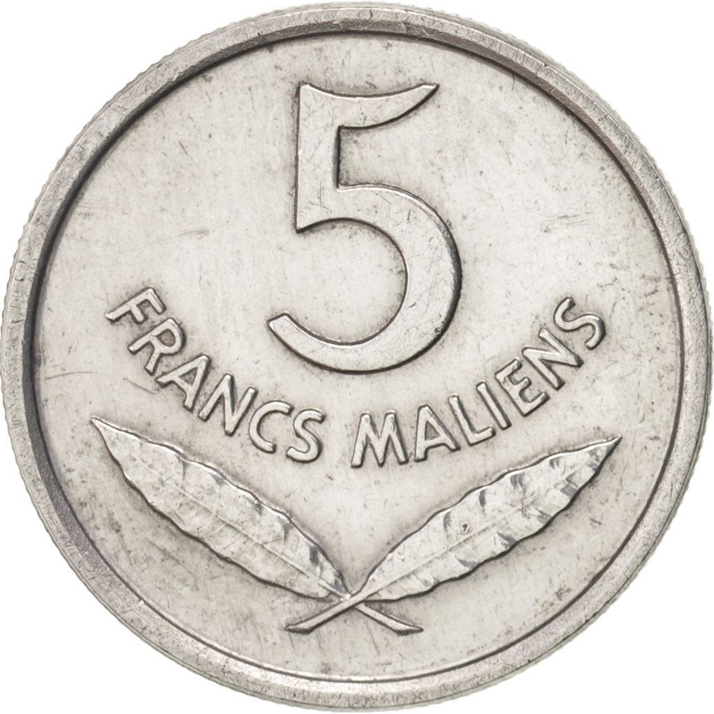 Mali | 5 Francs Maliens Coin | Hippopotamus | Km:2 | 1961