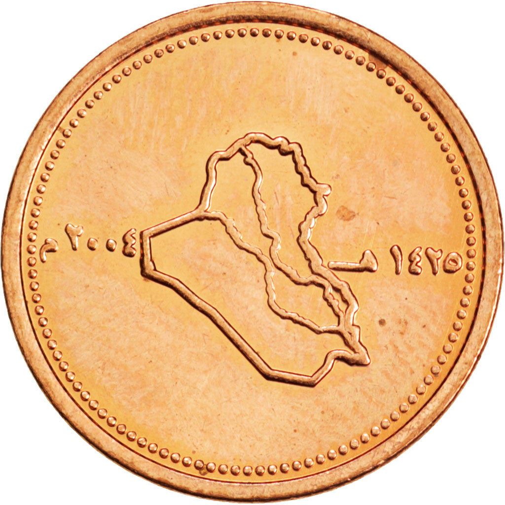 25 Dinars Coin | Copper Plated Steel | Map | Km:175 | 2004