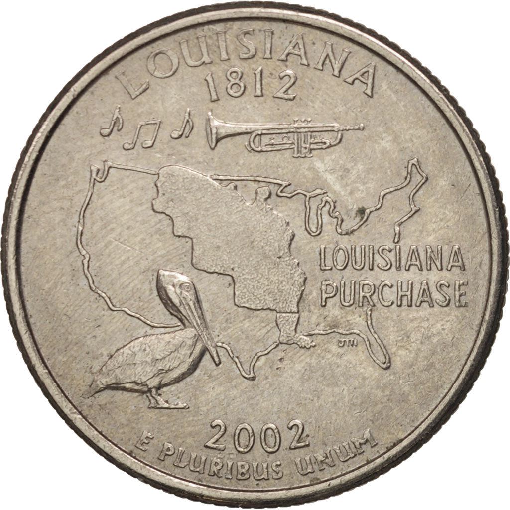 United States | 1/4 Dollar Coin | Louisiana | Km:333 | 2002
