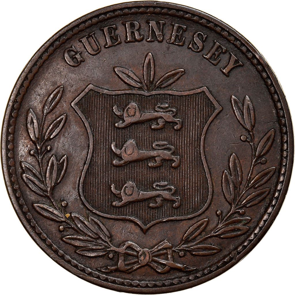 Guernsey 8 Doubles Coin | KM7 | 1864 - 1911