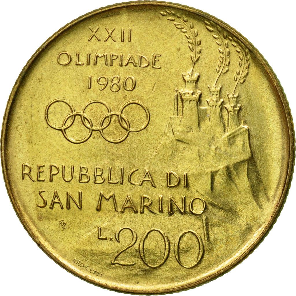 San Marino | 200 Lire Coin | Wrestling | Km:109 | 1980
