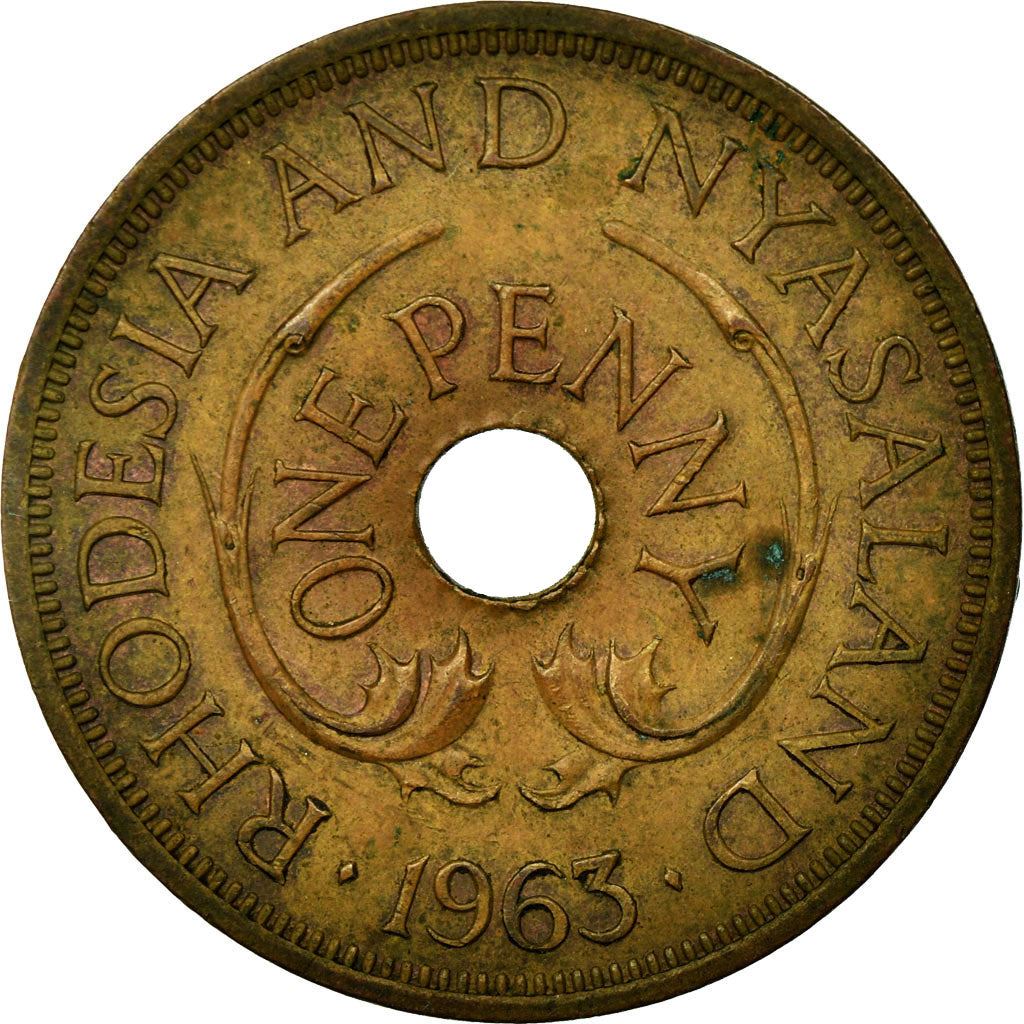 Rhodesia and Nyasaland | 1 Penny Coin | Elephants | Km:2 | 1955 - 1963