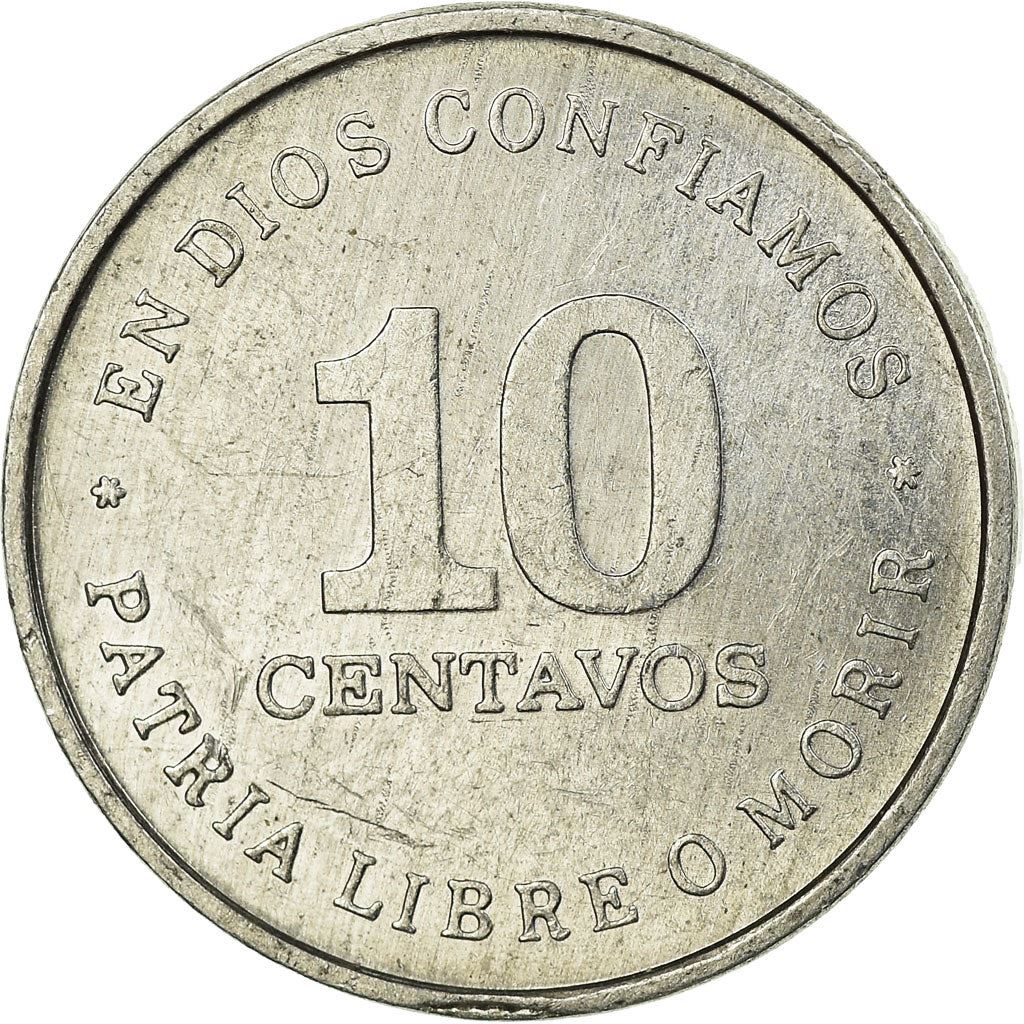Nicaragua Coin Nicaraguan 10 Centavos Coin | Panama Hat | KM56 | 1987