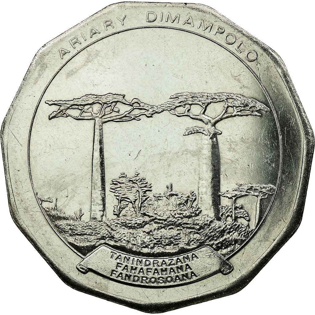 Madagaskaras | 50 Ariarių moneta | Žvaigždė | Baobabas | Km:25.2 | 2005