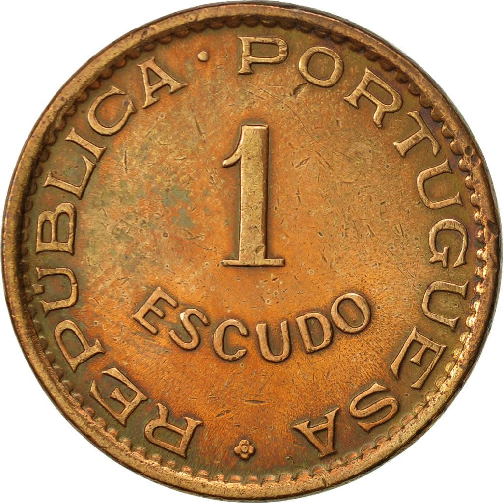 Angola | 1 Escudo Coin | Horse | Elephant | Shield | Km:76 | 1953 - 1974