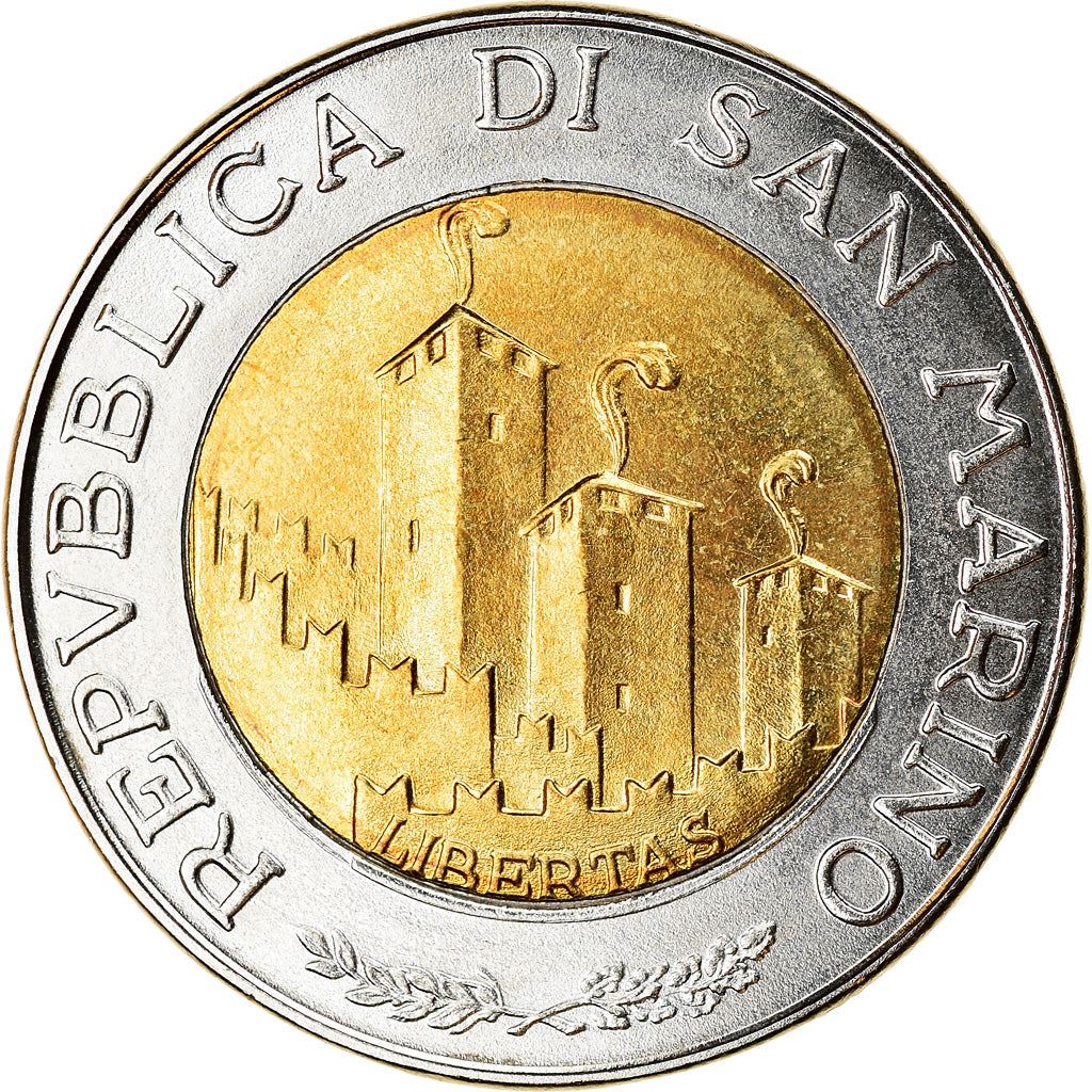 San Marino | 500 Lire Coin | Adveniat Regnum Viri | Km:301 | 1993
