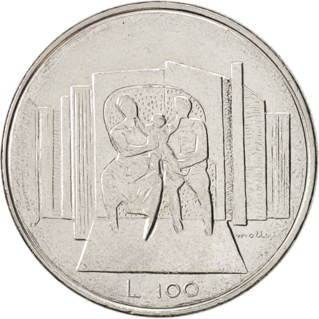 San Marino | 100 Lire Coin | Family | Km:57 | 1976