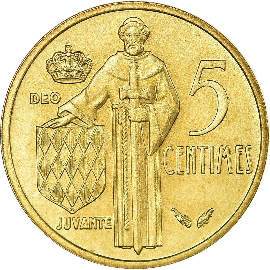 Monaco | 5 Centimes Coin | Rainier III | Km:156 | 1976 - 1995