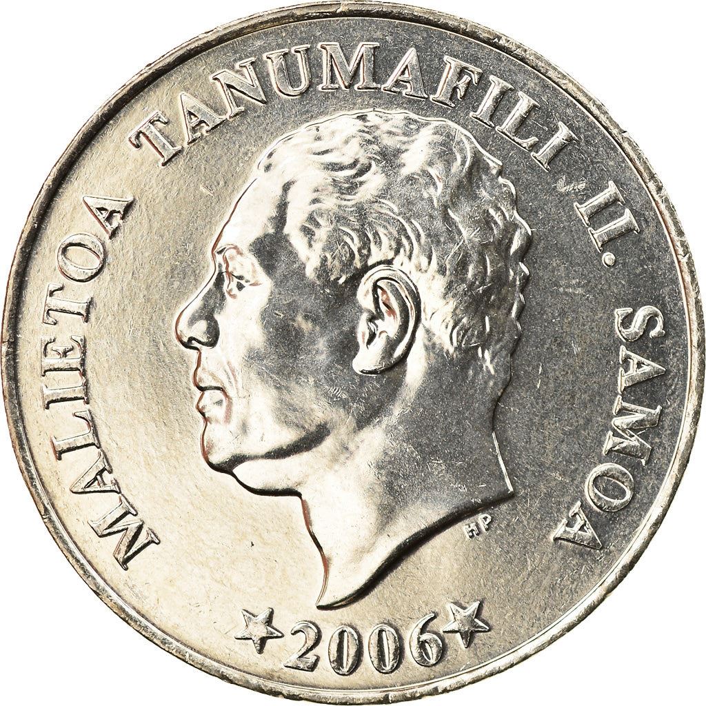 Samoa | 50 Sene moneta | Malietoa Tanumafili II | Bananų augalas | KM:134 | 2002 - 2010