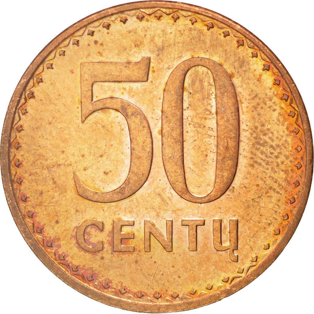 Lithuania | 50 Centų Coin | Bronze | Horse or equine | KM:90 | 1991