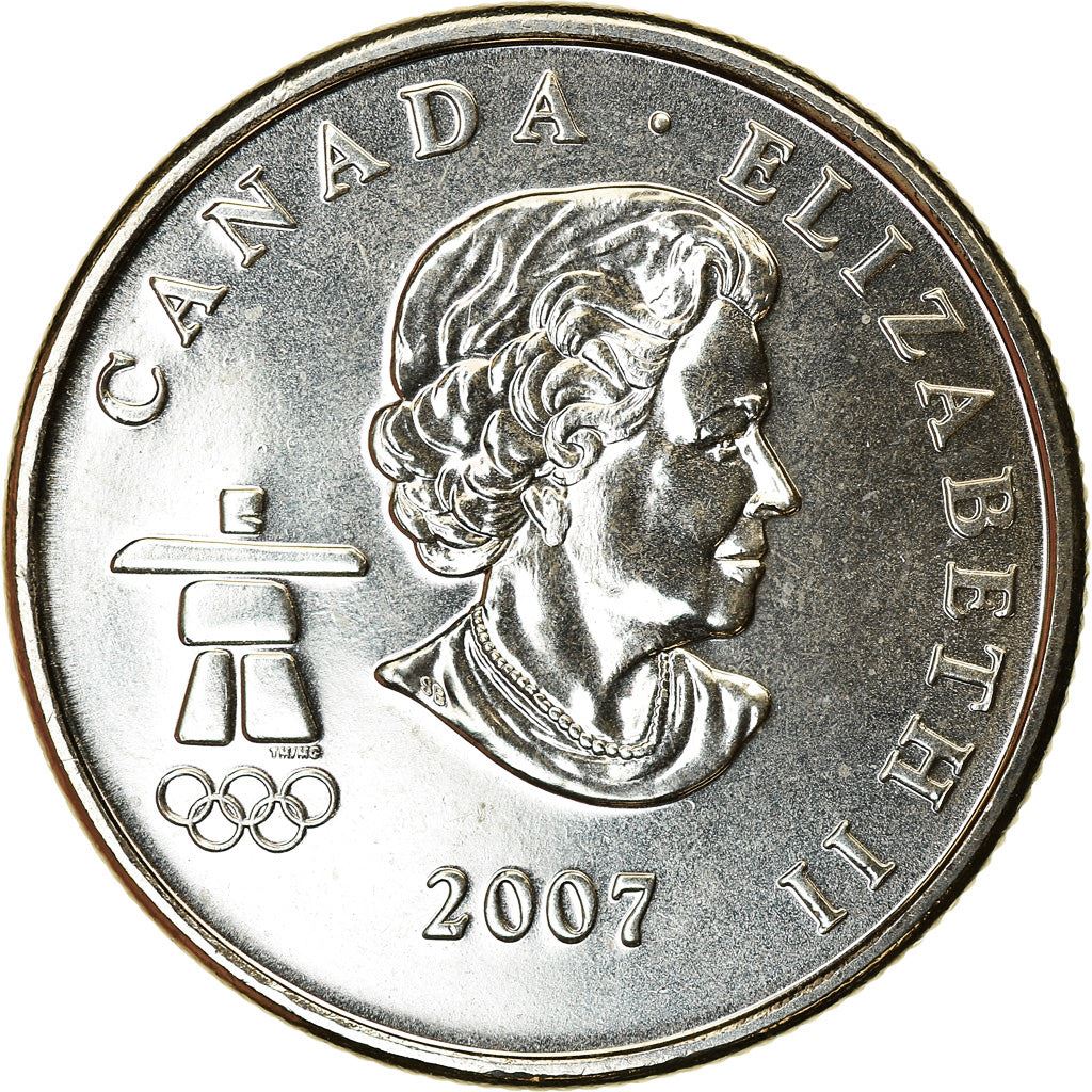 Canada | 25 Cents Coin | Nickel plated steel | Biathlon | KM:685 | 2007