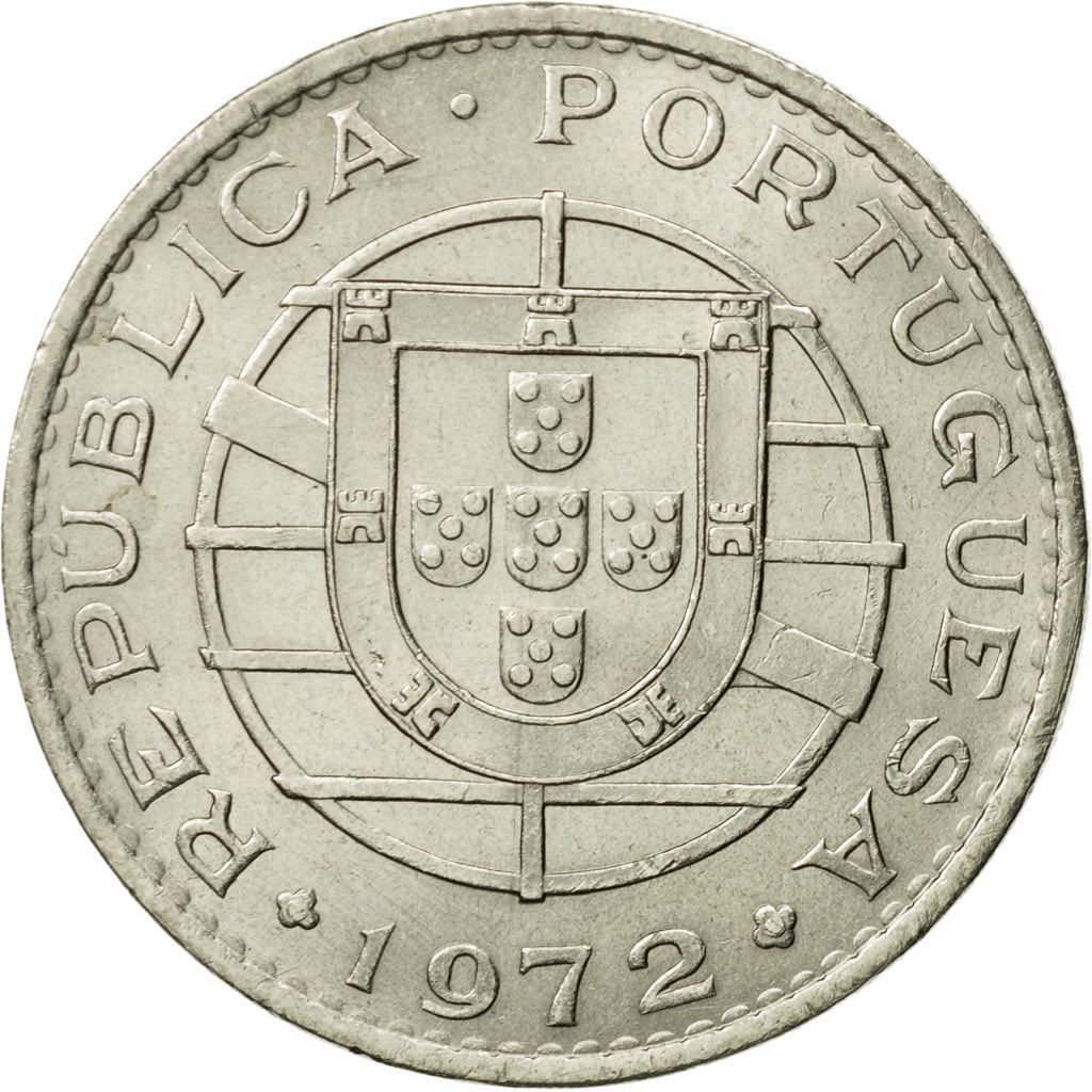 Angola | 20 Escudos Coin | Horse | Elephant | Shield | Km:80 | 1971 - 1972