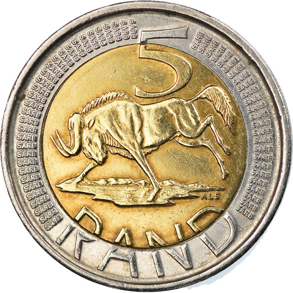 South Africa | 5 Rand Coin | Animals | Wildebeest | Gnu | Km:492 | 2006