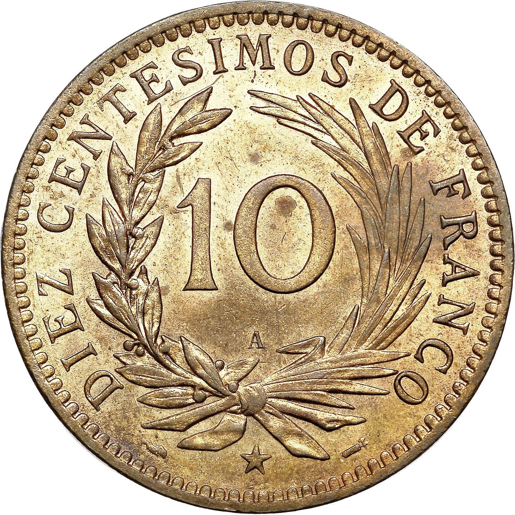 Dominican Republic 10 Centesimos | KM9 | 1891