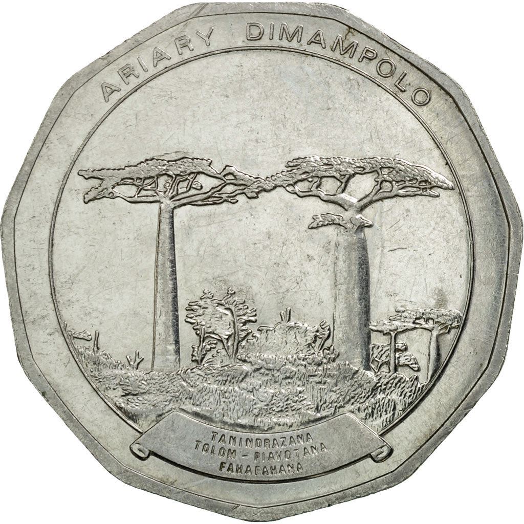 Madagascar | 50 Ariary Coin | Star | Baobab | Km:20 | 1992