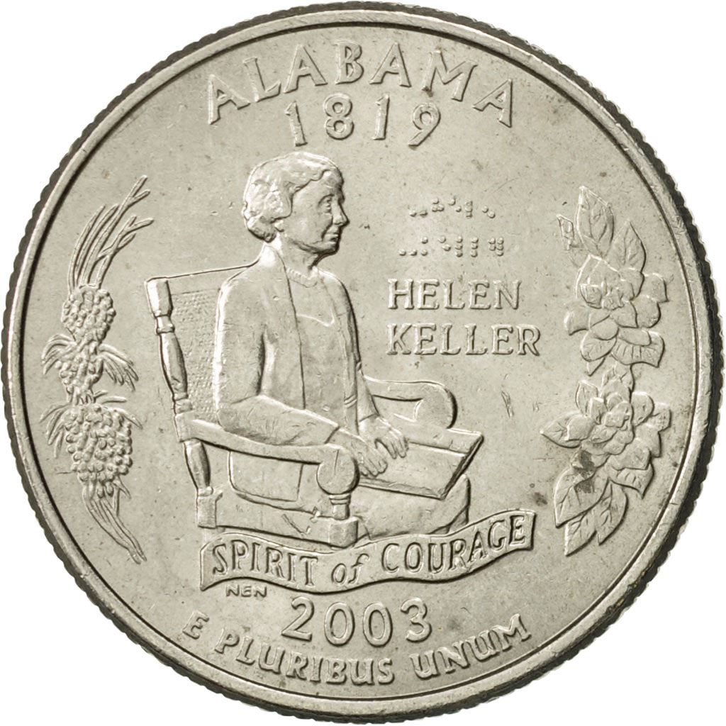 United States | 1/4 Dollar Coin | Alabama | Km:344 | 2003