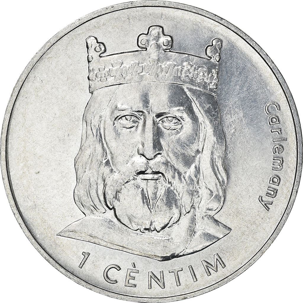 Andorra | 1 Centim Coin | Charlemagne | Km:176 | 2002