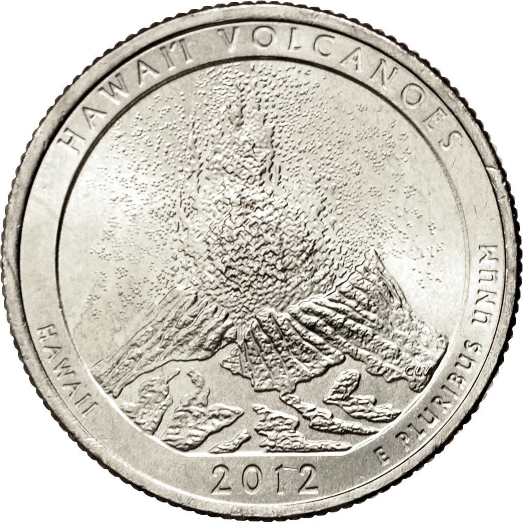 United States | 1/4 Dollar Coin | Hawai'i Volcanoes Park | Km:522 | 2012