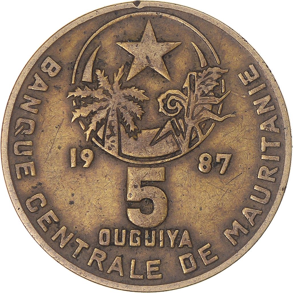 Mauritania | 5 Ouguiya Coin | Coat of Arms | Km:3 | 1973 - 2003