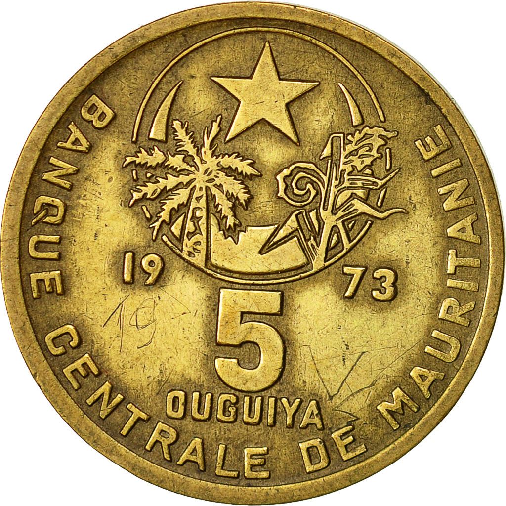 Mauritania | 5 Ouguiya Coin | Coat of Arms | Km:3 | 1973 - 2003