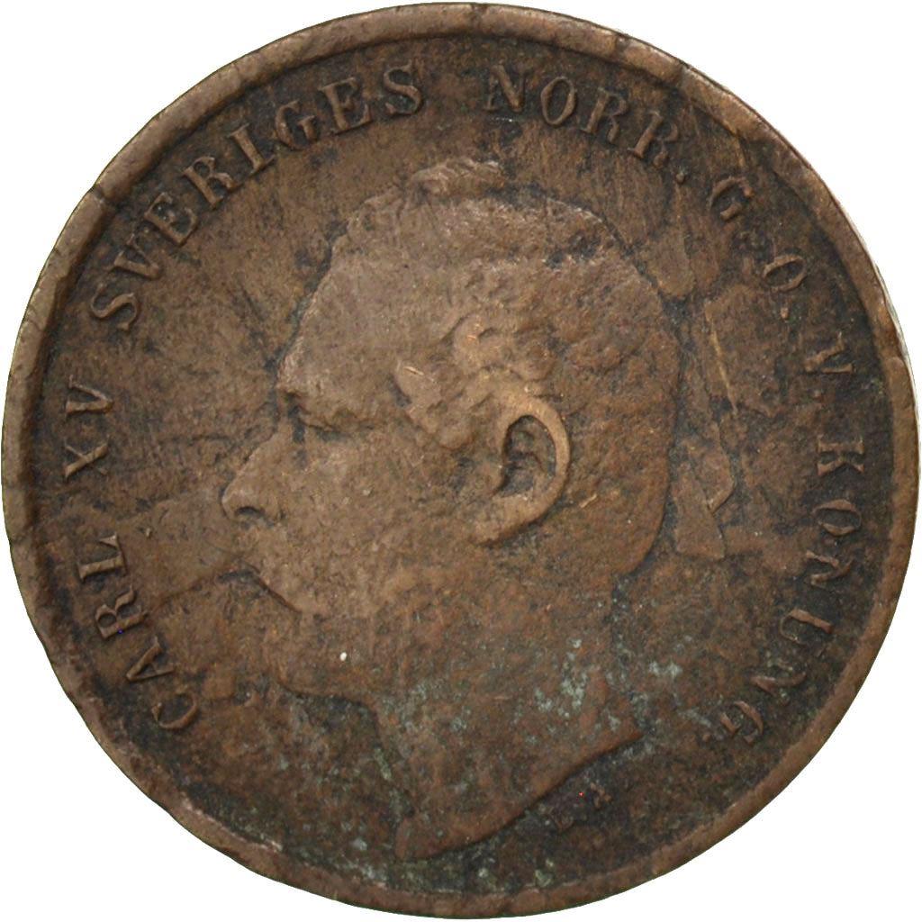 Sverige | 1 Öre Mønt | Carl XV | Km:705 | 1860 - 1872
