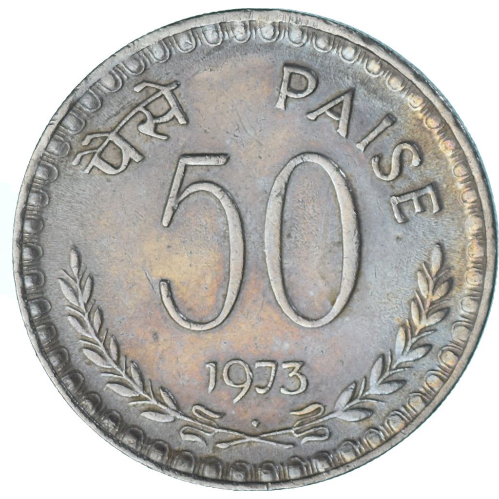 India 50 Paise Coin | 1972 - 1973 KM61