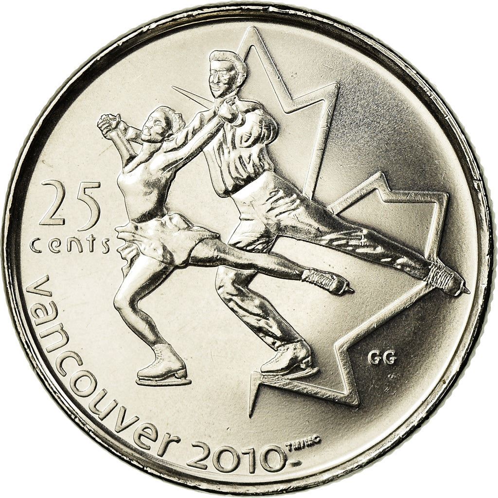 Canada | 25 Cents Coin | Nickel plated steel | Figure skating | KM:766 | 2008