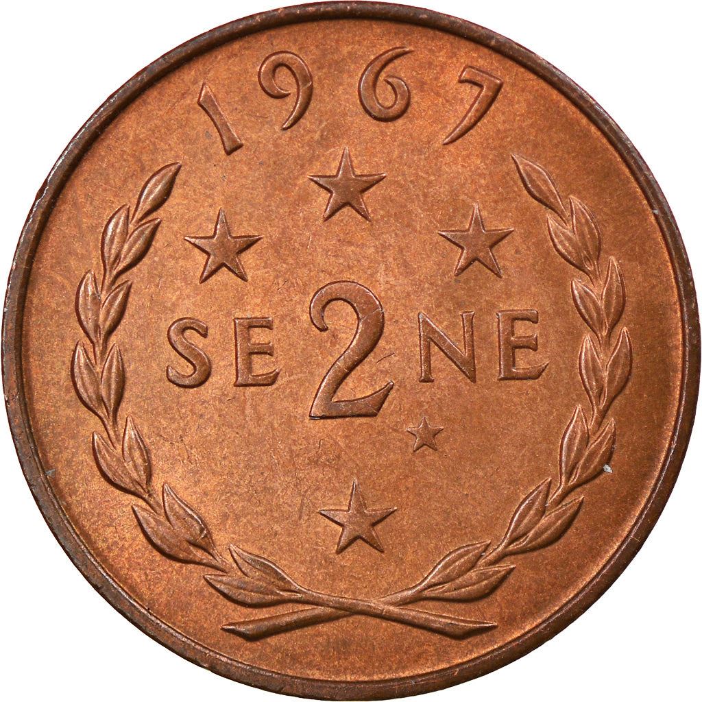 Samoa | 2 Sene Coin | Malietoa Tanumafili II | Crux Constellation | Km:2 | 1967