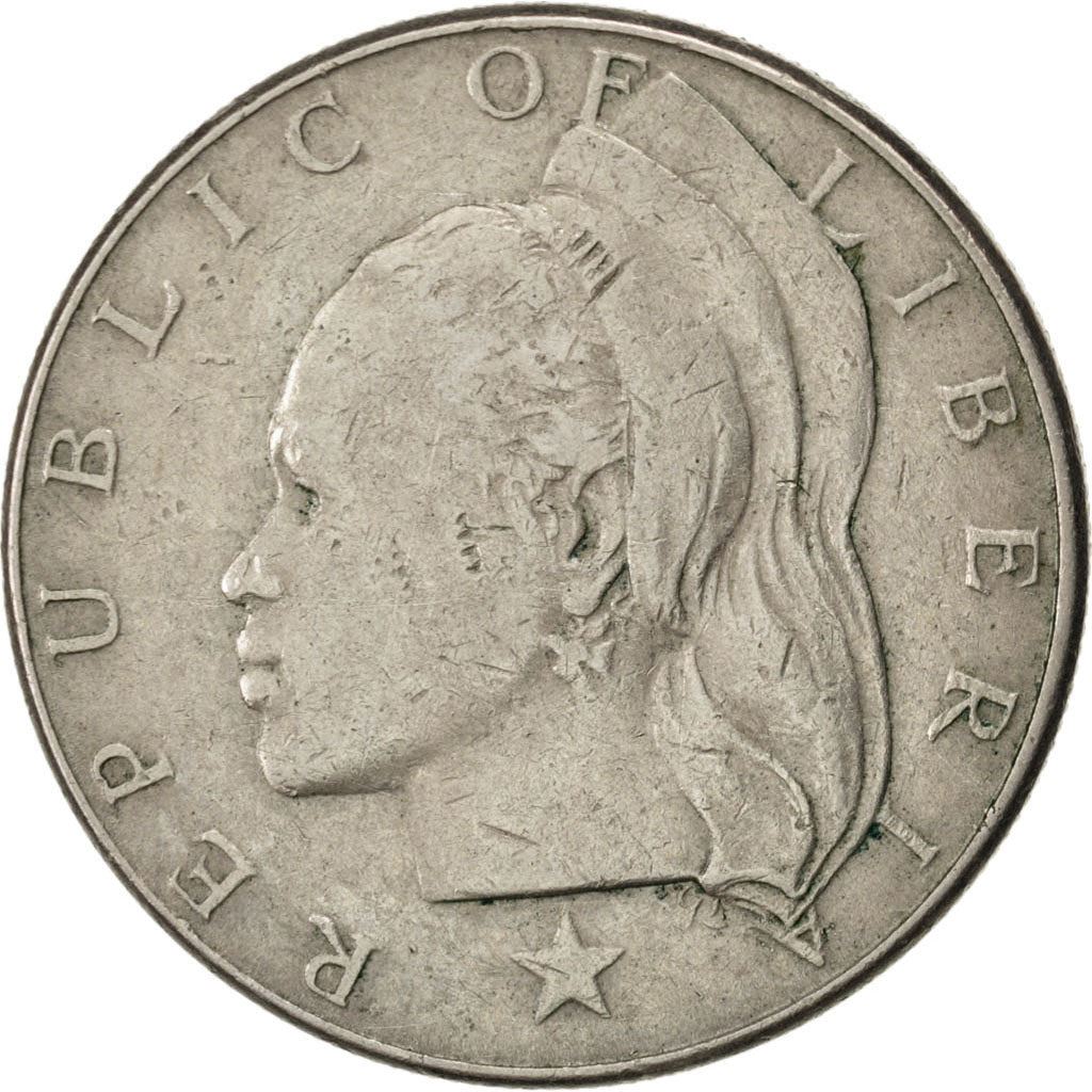 Liberia | Moneta da 1 Dollaro | Rami d'ulivo | Km:18A | 1966 - 1975
