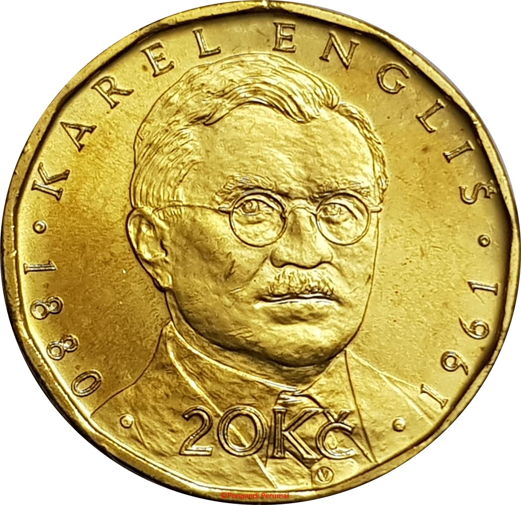 Czech Republic 20 Korun Coin | Karel Englis | Lion | 2019