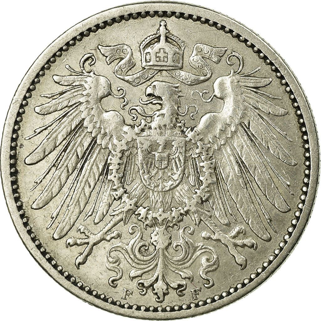 German Empire 1 Mark Coin | Deutsches Reich | Wilhelm II | Type 2 - Small Shield | KM14 | 1891 - 1916