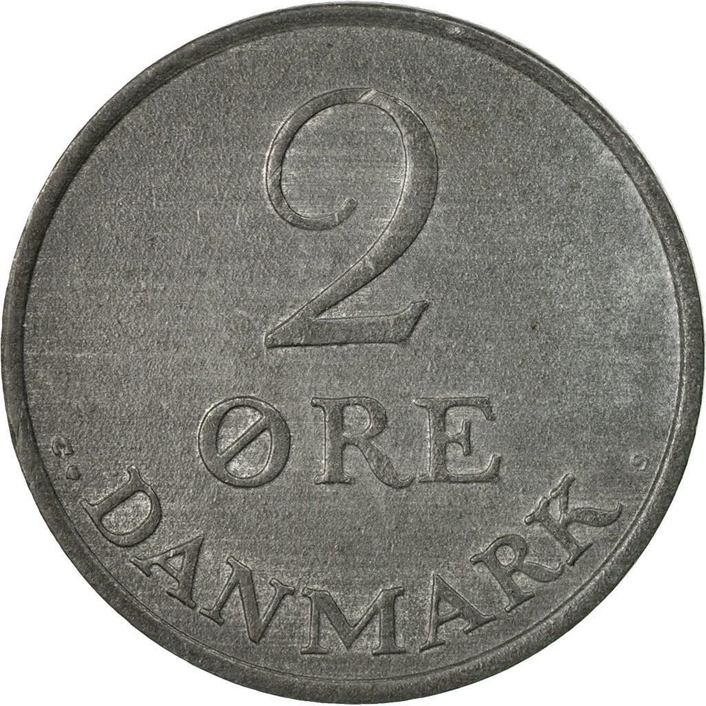 Denmark | 2 Ore Coin | Monogram | Km:840 | 1948 - 1972