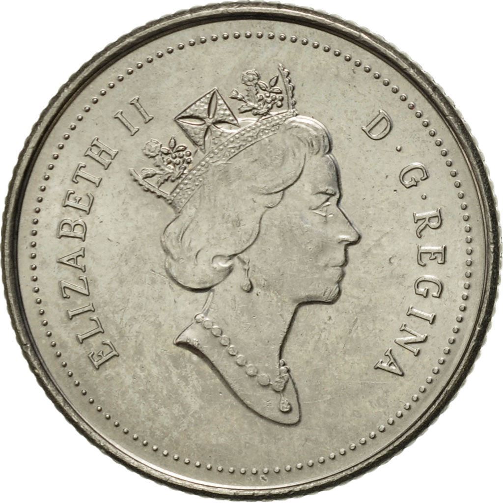 Canada | 10 Cents Coin | Nickel | 3rd portrait | KM:183 | 1990-2000