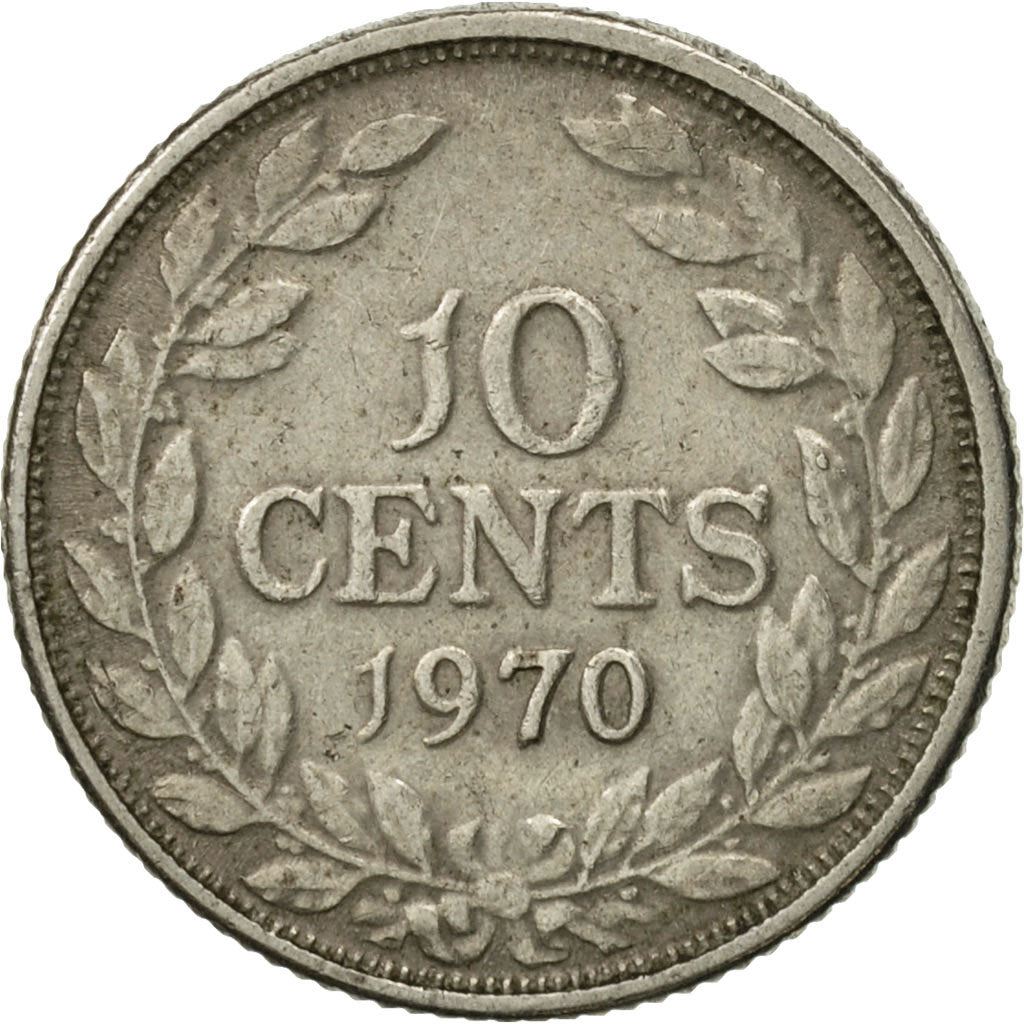 Liberia | 10 Cents Coin | Olive branches | Km:15A.1 | 1966 - 1987