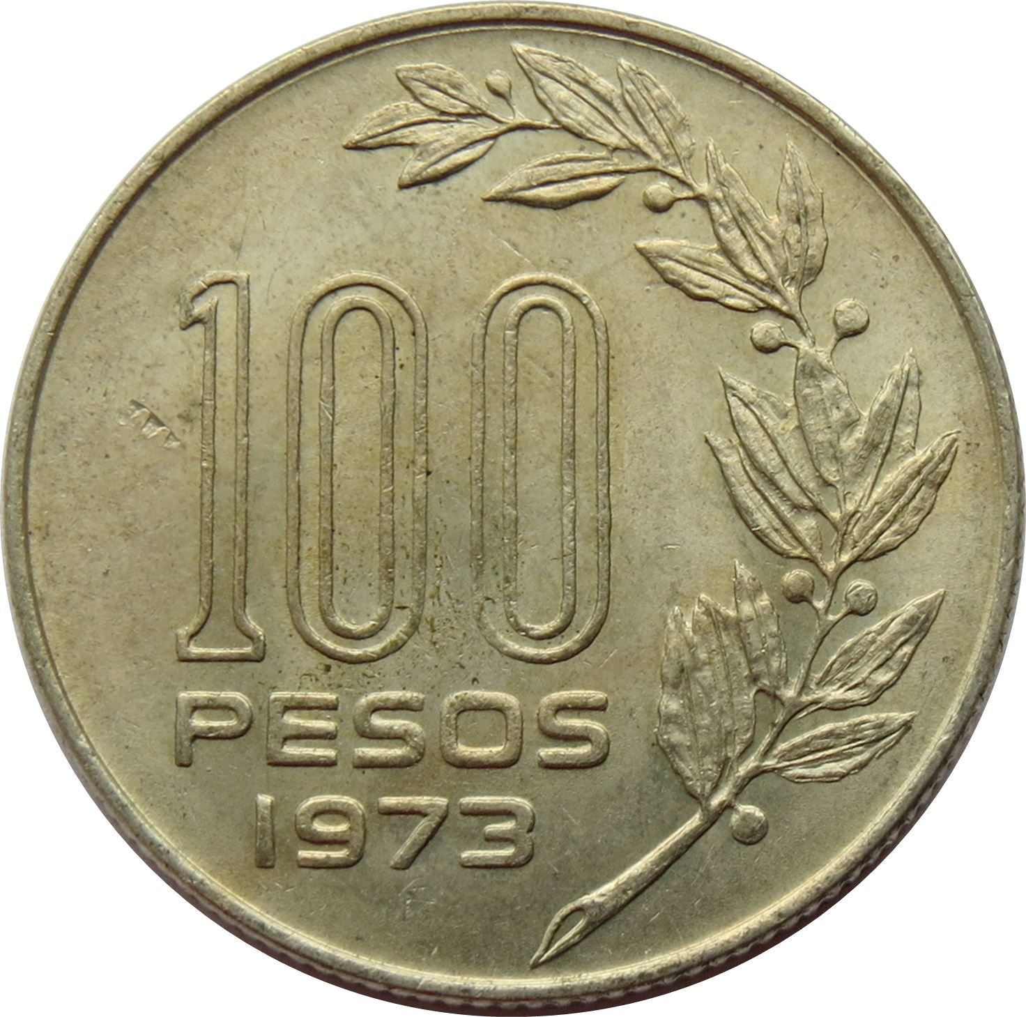 Uruguay 100 Pesos Coin | Jose Gervasio Artigas | KM59 | 1973