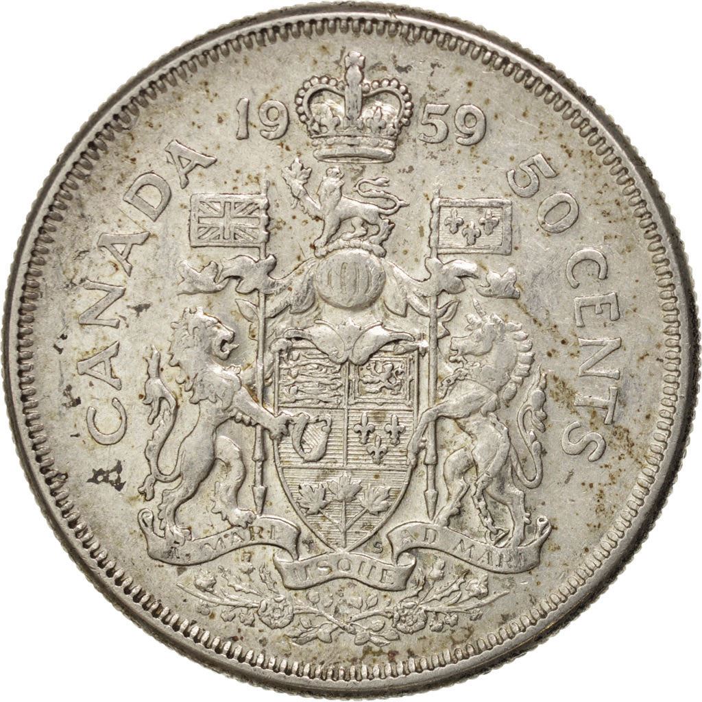 Canada | 50 Cents Coin | Silver | 1st portrait | KM:56 | 1959-1964