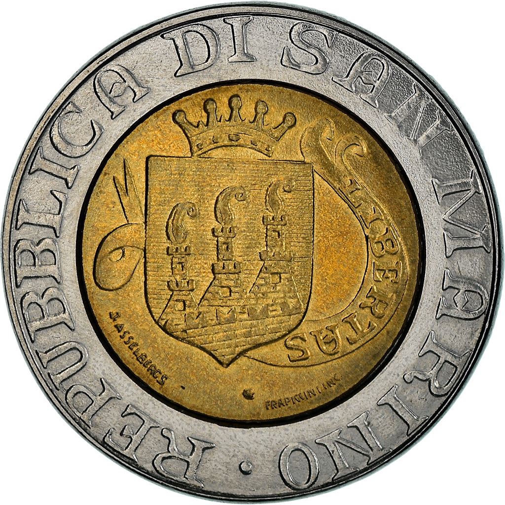 San Marino | 500 Lire Coin | Saint Marinus | Km:239 | 1989