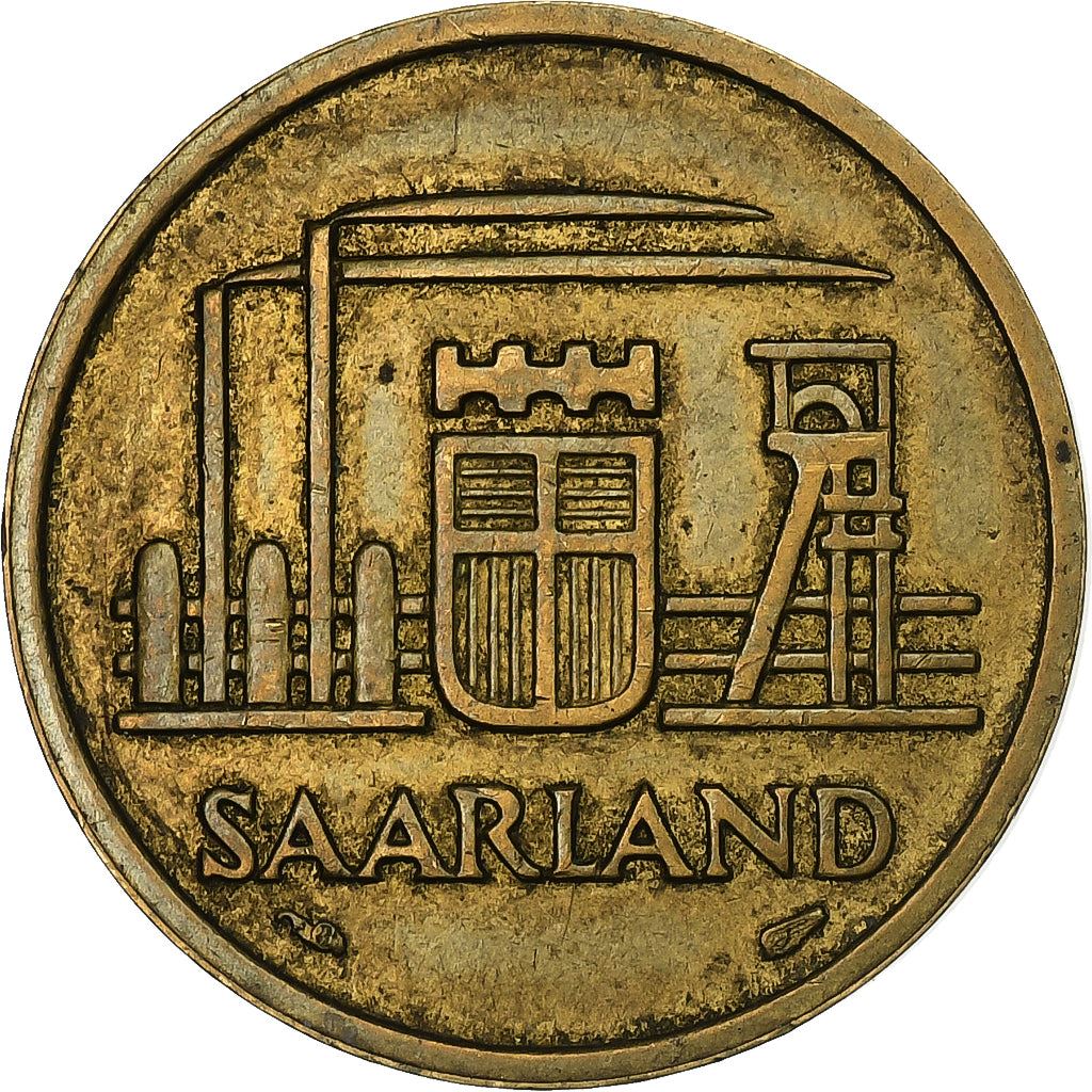 Saar | 20 Franken Coin | Industrial scene | Km:2 | 1954